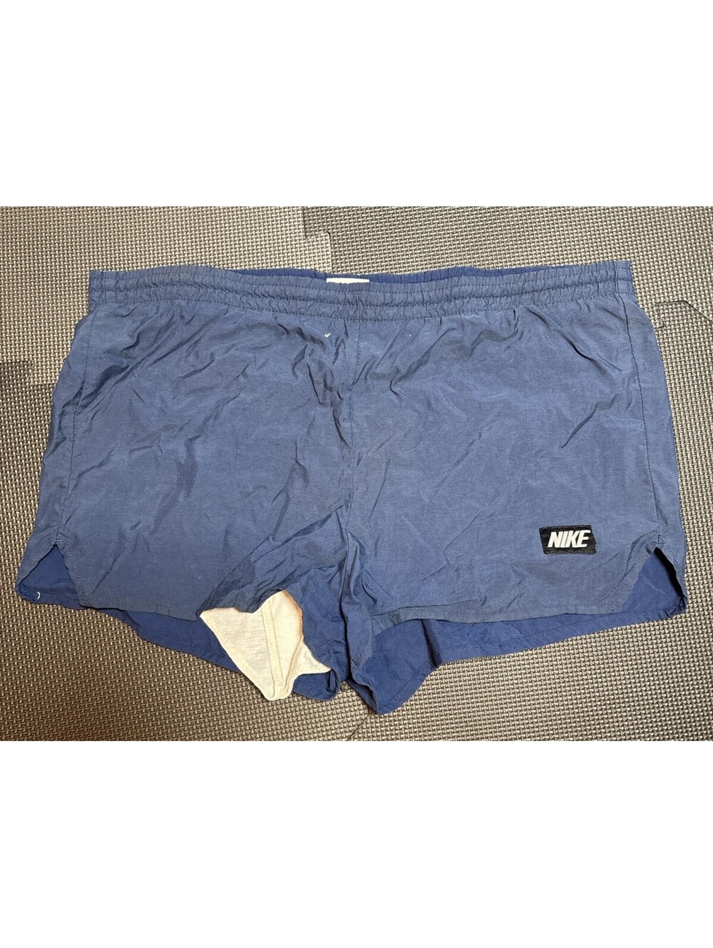 Vintage Nike Womens Medium Blue Running Track Y2K Workout Shorts Pockets 2000s
